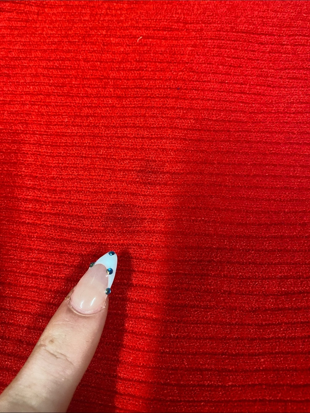 Philosophy Red Off-the-Shoulder Ribbed Sweater - Picture 3 of 3